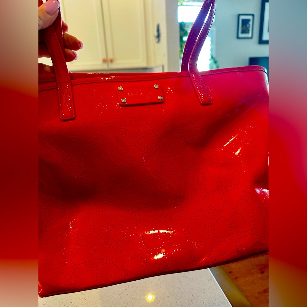 Kate Spade red Patent leatherTote